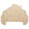 Cute Kawaii French Croissant with Beret and Mustache Unfinished Wood Shape Piece Cutout for DIY Craft Projects